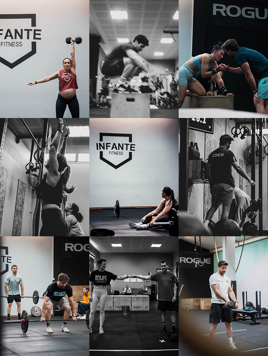 Momentos de treino e eventos da comunidade Infante Fitness